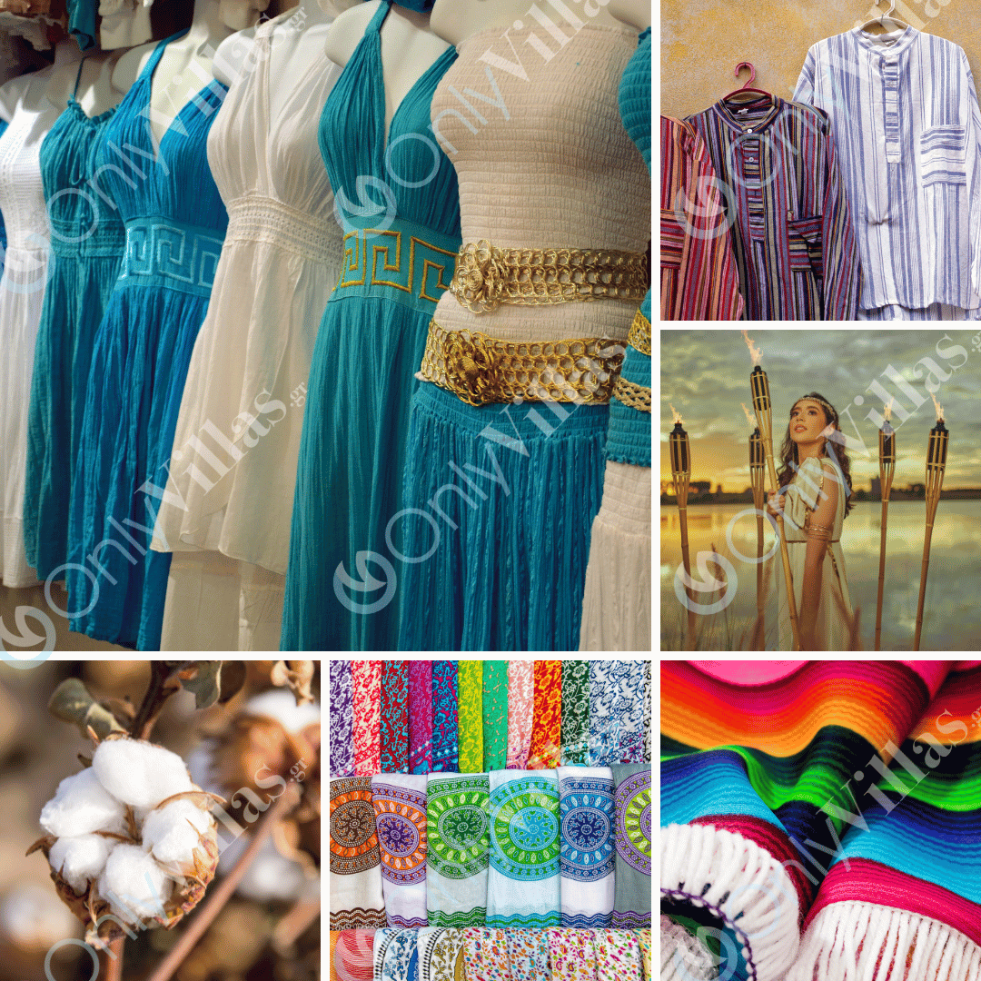Greek dresses,cotton,textiles,Beach pareos